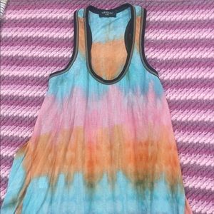 Long rainbow/tie dye  tank top